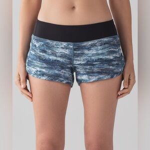 Lululemon Speed Short (4-way Stretch 2.5") Aerial Drift Multi Black Size 10